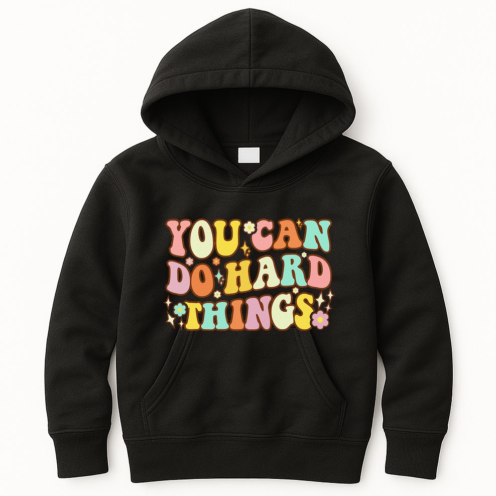 Test Day Teacher You Can Do Hard Things Kids Hoodie