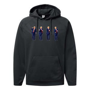 Trump Dance Trump 2024 Performance Fleece Hoodie