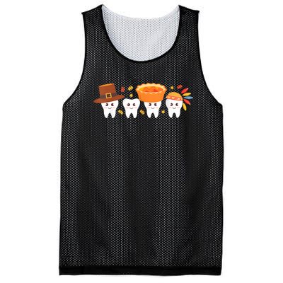 Thanksgiving Dental Tooth Characters Dentist Cute Turkey Mesh Reversible Basketball Jersey Tank