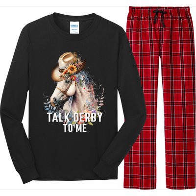 Talk Derby To Me Horse Racing Long Sleeve Pajama Set