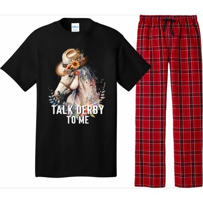 Talk Derby To Me Horse Racing Pajama Set