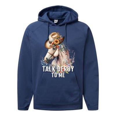 Talk Derby To Me Horse Racing Performance Fleece Hoodie