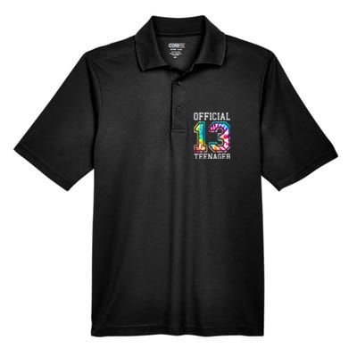 Tie Dye Teenager 13th Birthday Men's Origin Performance Pique Polo