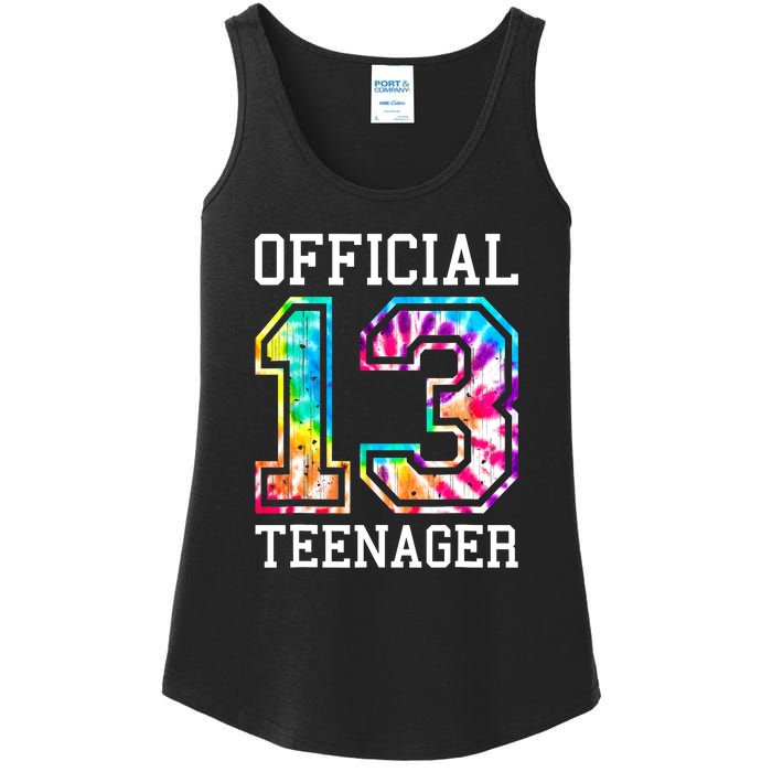 Tie Dye Teenager 13th Birthday Ladies Essential Tank