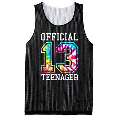 Tie Dye Teenager 13th Birthday Mesh Reversible Basketball Jersey Tank