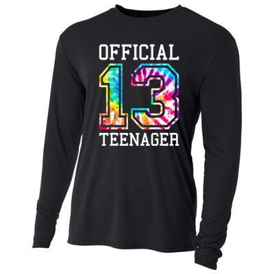 Tie Dye Teenager 13th Birthday Cooling Performance Long Sleeve Crew