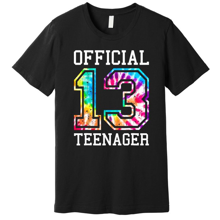 Tie Dye Teenager 13th Birthday Premium T-Shirt