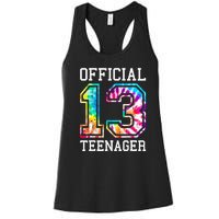 Tie Dye Teenager 13th Birthday Women's Racerback Tank