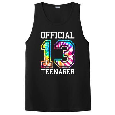 Tie Dye Teenager 13th Birthday PosiCharge Competitor Tank