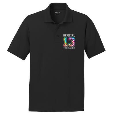 Tie Dye Teenager 13th Birthday PosiCharge RacerMesh Polo