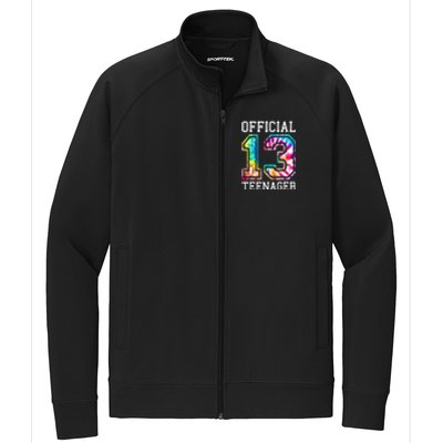 Tie Dye Teenager 13th Birthday Stretch Full-Zip Cadet Jacket