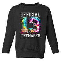 Tie Dye Teenager 13th Birthday Toddler Sweatshirt