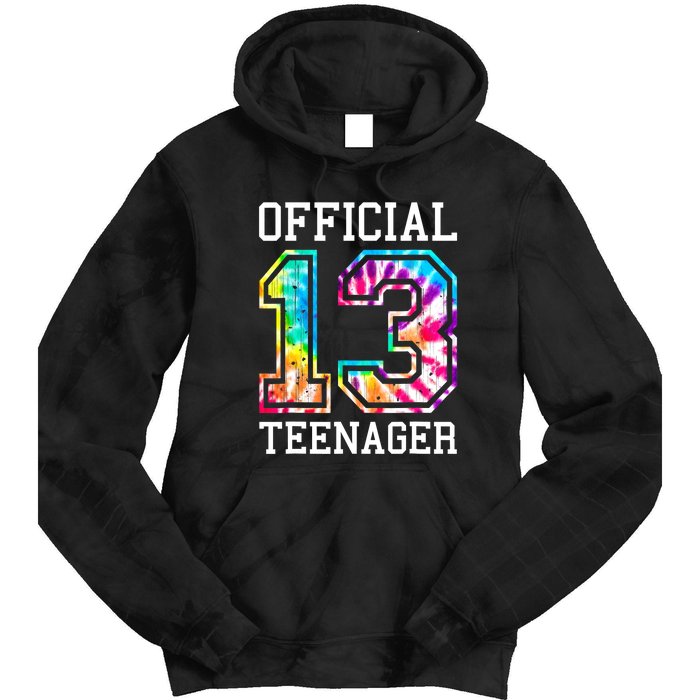 Tie Dye Teenager 13th Birthday Tie Dye Hoodie