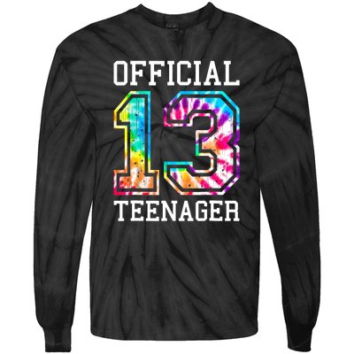 Tie Dye Teenager 13th Birthday Tie-Dye Long Sleeve Shirt