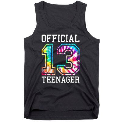 Tie Dye Teenager 13th Birthday Tank Top