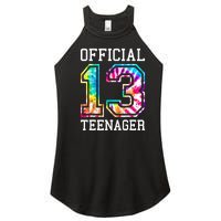 Tie Dye Teenager 13th Birthday Women's Perfect Tri Rocker Tank