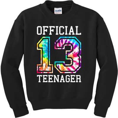 Tie Dye Teenager 13th Birthday Kids Sweatshirt