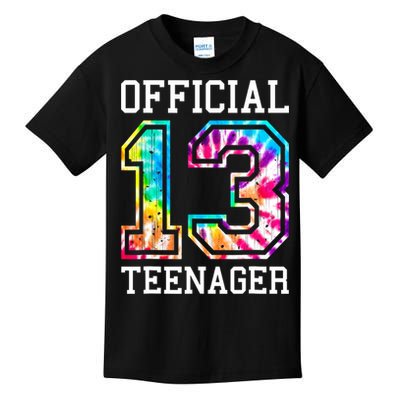 Tie Dye Teenager 13th Birthday Kids T-Shirt