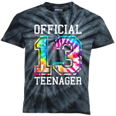 Tie Dye Teenager 13th Birthday Kids Tie-Dye T-Shirt