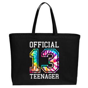 Tie Dye Teenager 13th Birthday Cotton Canvas Jumbo Tote