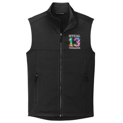 Tie Dye Teenager 13th Birthday Collective Smooth Fleece Vest