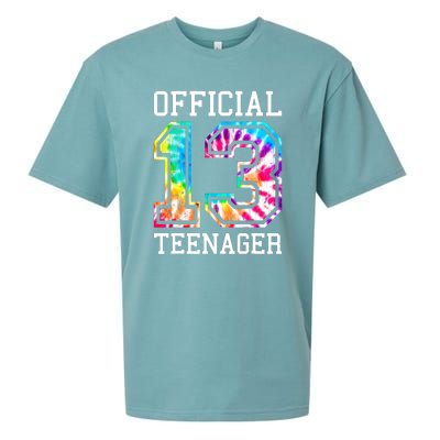 Tie Dye Teenager 13th Birthday Sueded Cloud Jersey T-Shirt