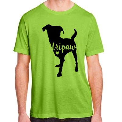 Tripaw Dog, Three Legged Dog, Tripaw Mom, Tripod Dog Adult ChromaSoft Performance T-Shirt