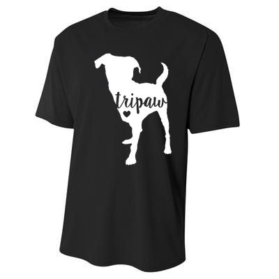 Tripaw Dog, Three Legged Dog, Tripaw Mom, Tripod Dog Performance Sprint T-Shirt