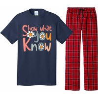 Test Day Teacher Show What You Know Gifts Women Pajama Set