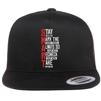 Test Day Teacher Smart Design Testing Day Exam Flat Bill Trucker Hat
