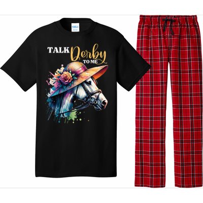 Talk Derby To Me Racing Horse Pajama Set