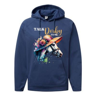 Talk Derby To Me Racing Horse Performance Fleece Hoodie