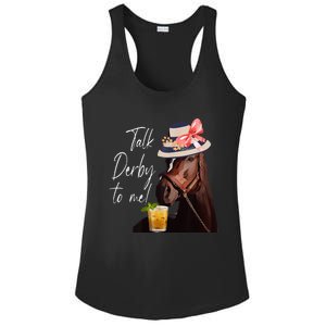 Talk Derby To Me Horse Ladies PosiCharge Competitor Racerback Tank