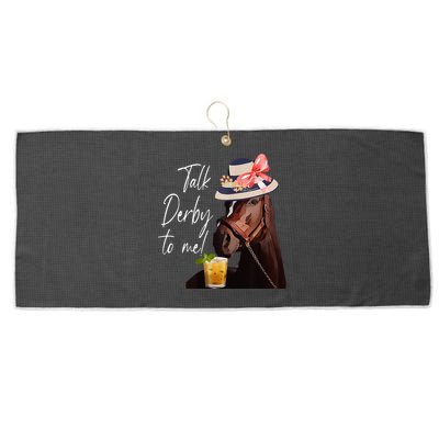 Talk Derby To Me Horse Large Microfiber Waffle Golf Towel