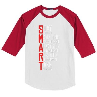 Test Day Teacher Smart Design Testing Day Exam Kids Colorblock Raglan Jersey