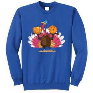 Thanksgiving Day Turkey Basketball Player Sports Lover Gift Sweatshirt