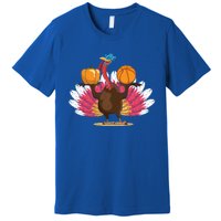 Thanksgiving Day Turkey Basketball Player Sports Lover Gift Premium T-Shirt