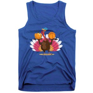 Thanksgiving Day Turkey Basketball Player Sports Lover Gift Tank Top