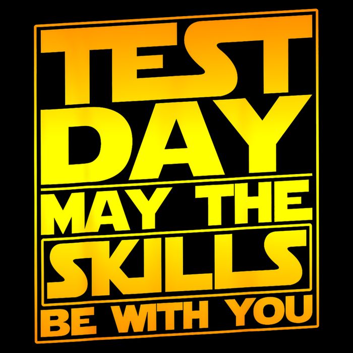 Testing Day Test Day May The Skills Be With You Teacher Drawstring Bag