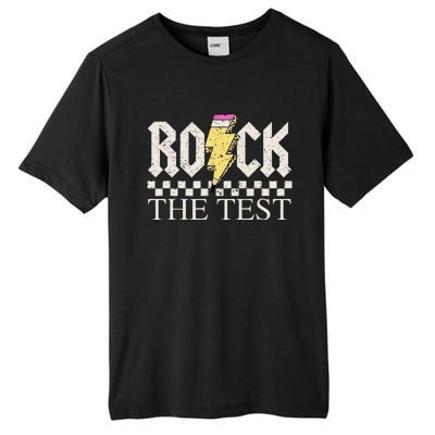 Testing Day Teacher Student Motivational Rock The Test Tall Fusion ChromaSoft Performance T-Shirt