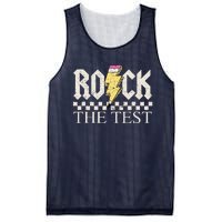 Testing Day Teacher Student Motivational Rock The Test Mesh Reversible Basketball Jersey Tank