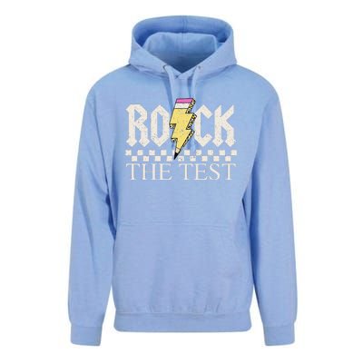 Testing Day Teacher Student Motivational Rock The Test Unisex Surf Hoodie