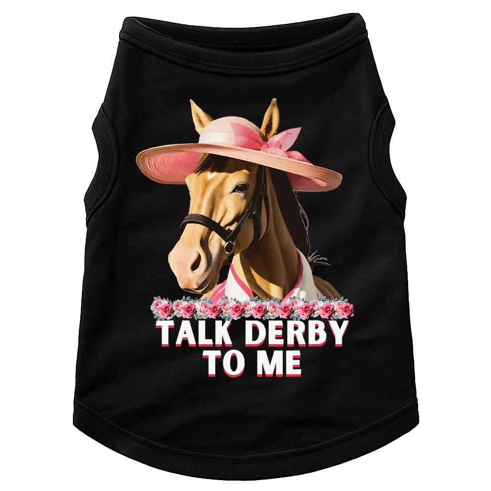 Talk Derby To Me Horse Racing Lover Doggie Tank