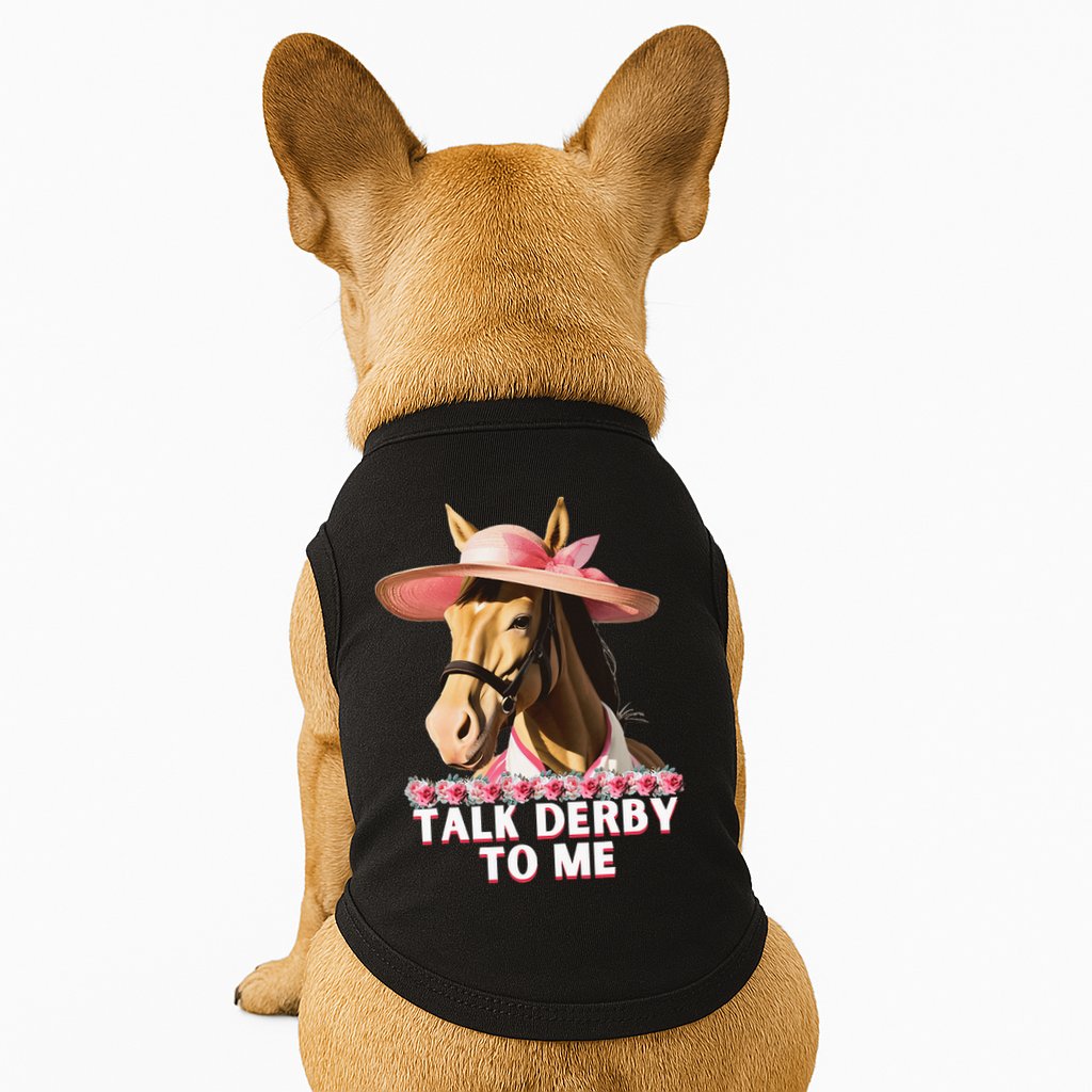 Talk Derby To Me Horse Racing Lover Doggie Tank