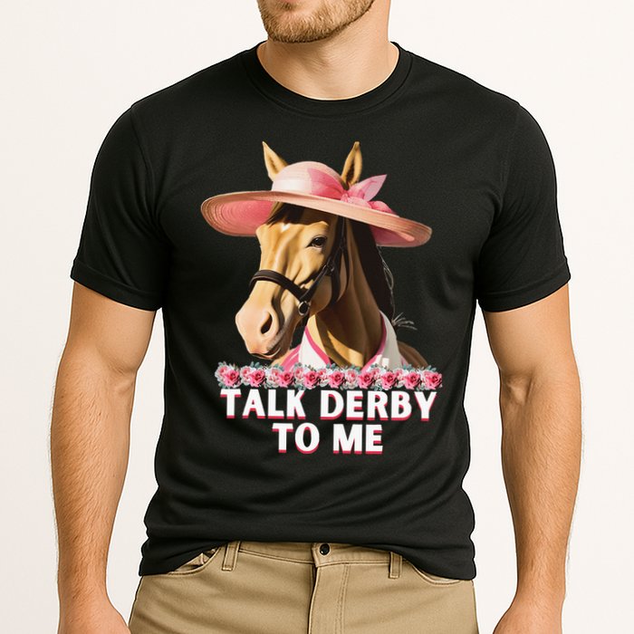Talk Derby To Me Horse Racing Lover Cooling Performance Crew T-Shirt