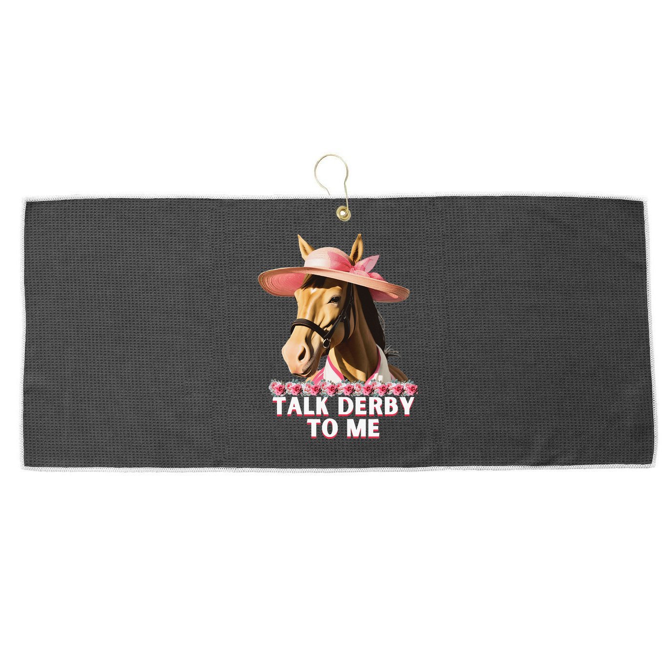 Talk Derby To Me Horse Racing Lover Large Microfiber Waffle Golf Towel