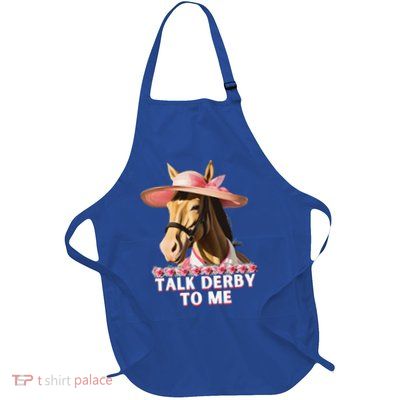 Talk Derby To Me Horse Racing Lover Full-Length Apron With Pockets