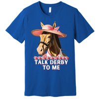 Talk Derby To Me Horse Racing Lover Premium T-Shirt