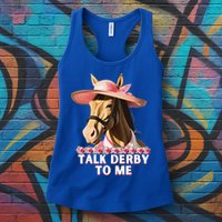 Talk Derby To Me Horse Racing Lover Womens Tank Top