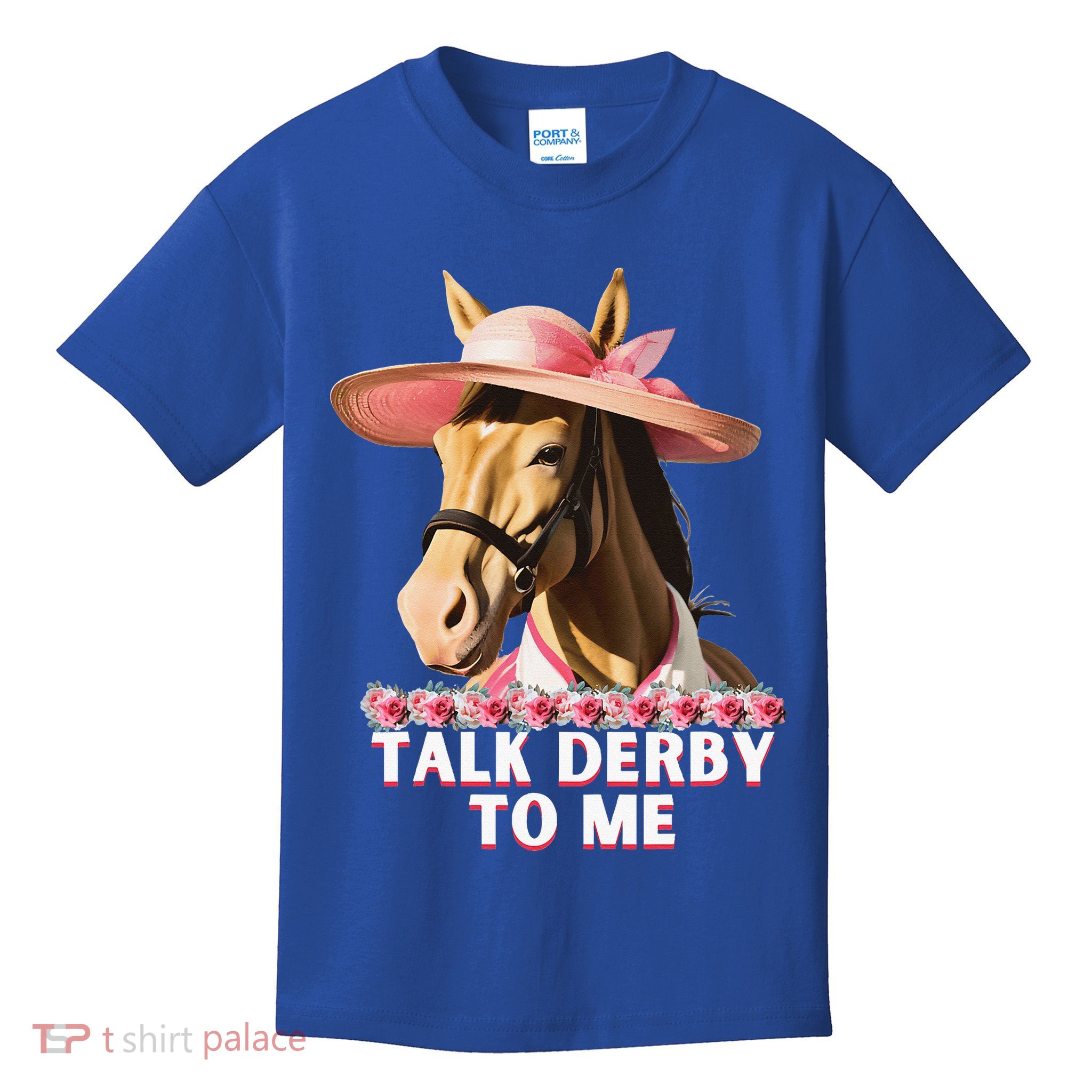 Talk Derby To Me Horse Racing Lover Kids T-Shirt